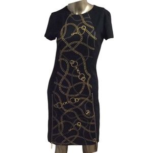 Michael Kors Black and Gold Dress